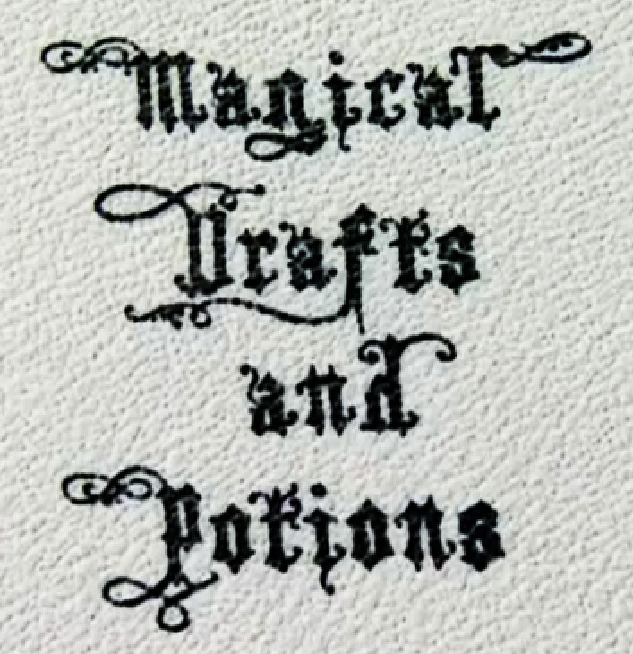 Gothic font with flourishes