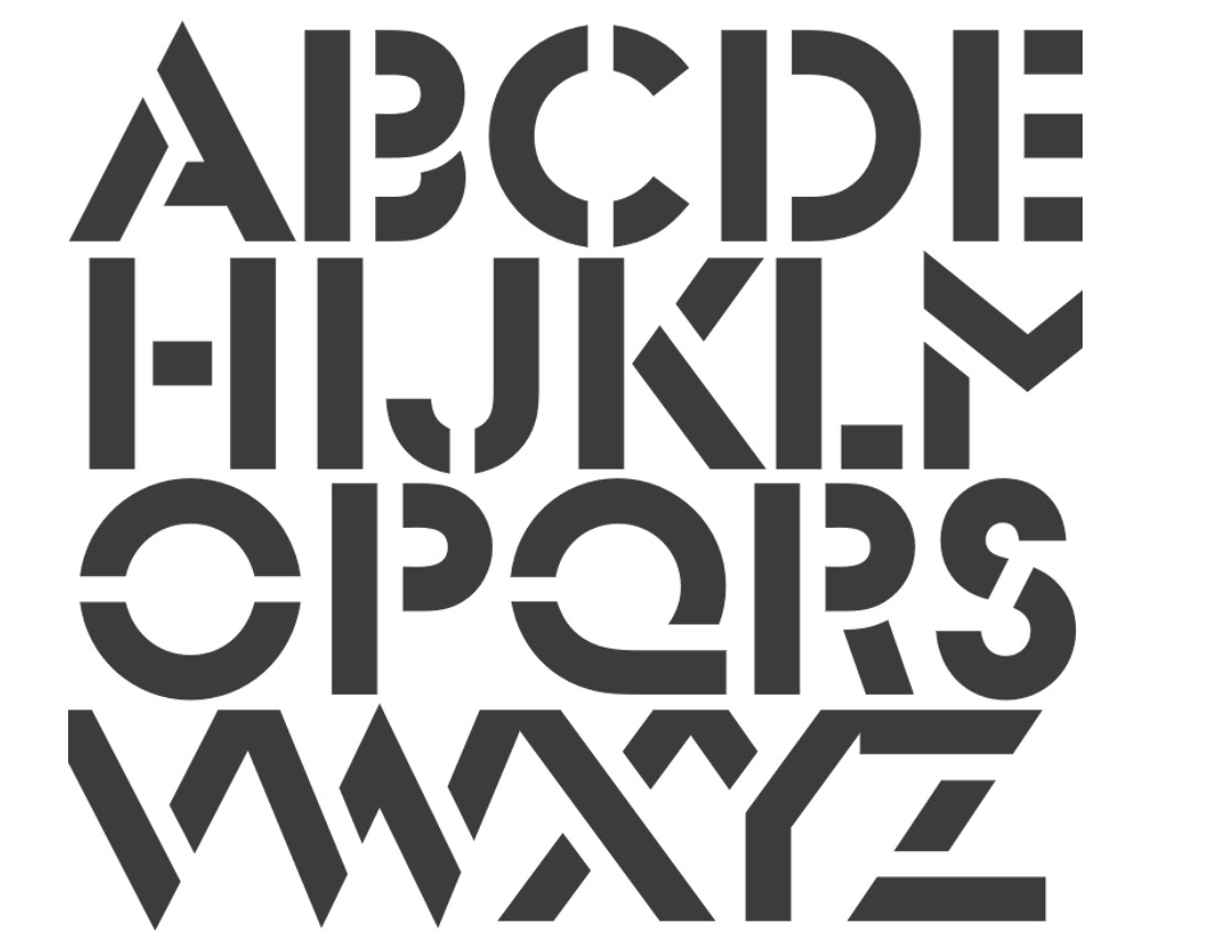 Need the name of this stencil please! :) Font sample to identify the typeface on WhatFontIs