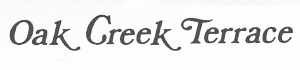 Oak Creek Terrace Font sample to identify the typeface on WhatFontIs