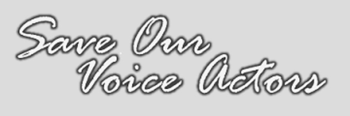 font for Save Our Voice Actors logo Font sample to identify the typeface on WhatFontIs