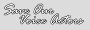 font for Save Our Voice Actors logo Font sample uploaded by Bluelatios to identify the typeface on WhatFontIs