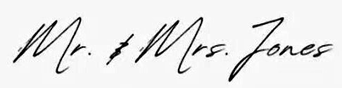 Mr. & Mrs. Jones Font sample to identify the typeface on WhatFontIs