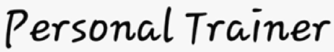 Personal Trainer Font sample to identify the typeface on WhatFontIs