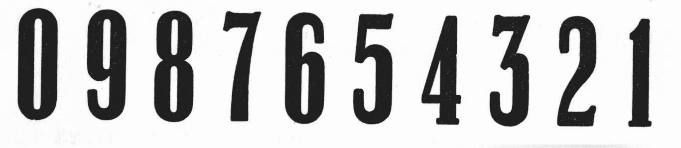 Old numbers Font sample to identify the typeface on WhatFontIs