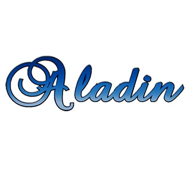 Aladin Font sample to identify the typeface on WhatFontIs