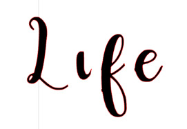 Life Font sample to identify the typeface on WhatFontIs