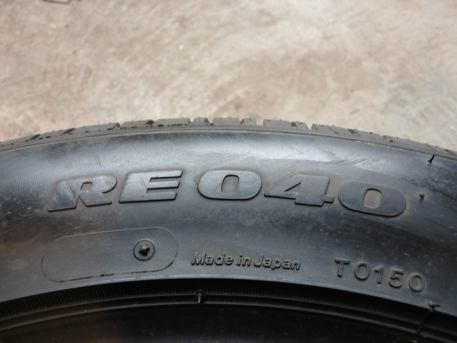 Tyre sidewall markings font #1