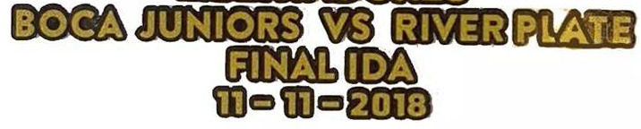 BOCA JUNIORS VS RIVER PLATE Font sample to identify the typeface on WhatFontIs