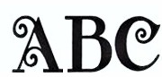 Decorated Upper case letters Font sample to identify the typeface on WhatFontIs