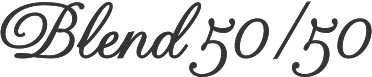 Blend 50/50 Font sample to identify the typeface on WhatFontIs
