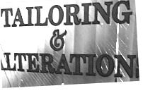 TAILORING & ALTERATION Font sample to identify the typeface on WhatFontIs