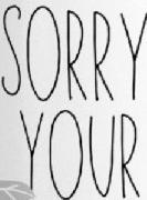 SORRY YOUR