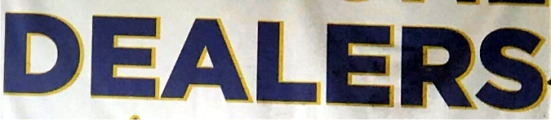 DEALERS Font sample to identify the typeface on WhatFontIs