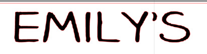 EMILY'S Font sample to identify the typeface on WhatFontIs