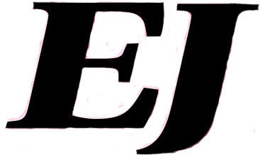 EJ logo letters Font sample to identify the typeface on WhatFontIs