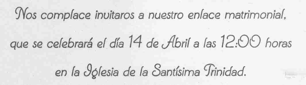 Font frow a wedding invitation Font sample to identify the typeface on WhatFontIs
