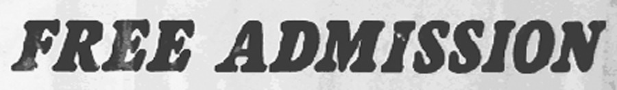 Free Admission Font sample to identify the typeface on WhatFontIs