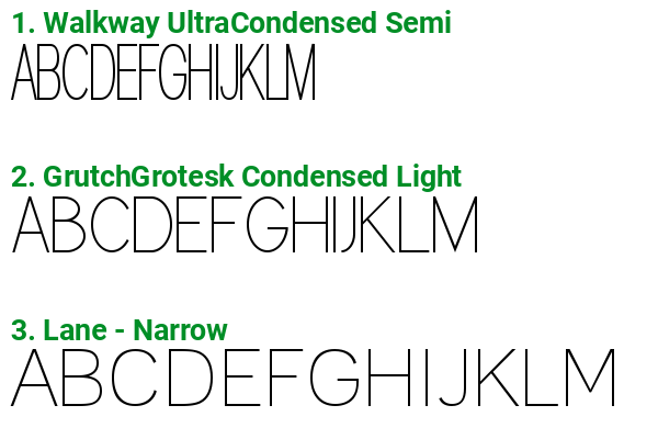 Fonts similar to Conto Compressed Light