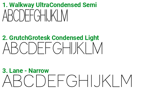 Fonts similar to Conto Condensed Light